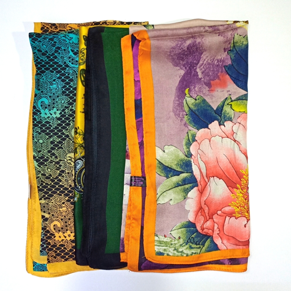 Lots Bundle of 3 Scarf Scarves 27 " x 27" 7002